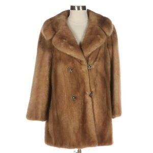 Mink Fur Double-breasted Stroller Coat from Rikes